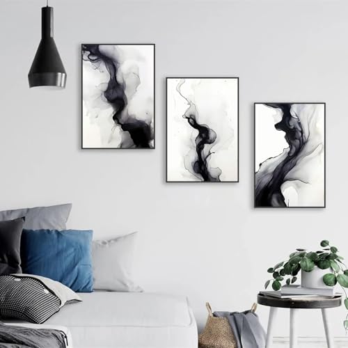 Impression minimaliste noire et blanche pour déco épurée