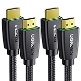 UGREEN HDMI Kabel 4K 60Hz 2 Stück UHD 2.0 HDMI ARC Kabel HDR 3D High Speed 18Gbps mit Ethernet vergoldet kompatibel mit TV Fernseher, Monitor, Blu-ray, PS5/PS4/PS3, Xbox Series S, Soundbar(1M)