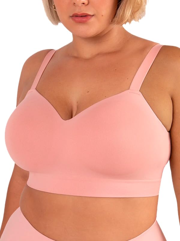 Truekind Bras for Women No Underwire, Seamless Bra, Plus Size Adjustable Bralette, Wireless Bras for Women