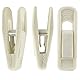 Corodo 20 Stück Samt Kleiderbügel Clips Set, Kleidung Pins Starker Fingergriff Flocked, Kleiderbügel Klammern Beige, perfekt für die Verwendung mit schmalen Samt-Kleiderbügeln - Beige