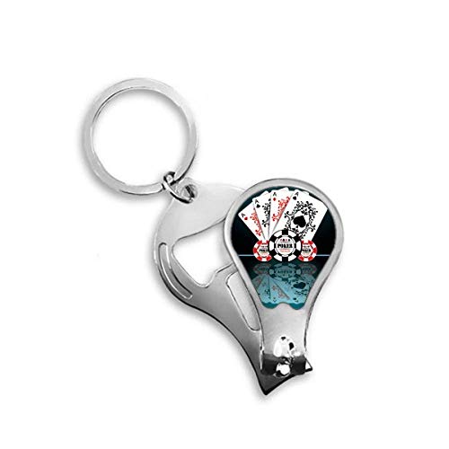 Coupe-ongles ustensiles manucure à motif jetons cartes de poker pour homme