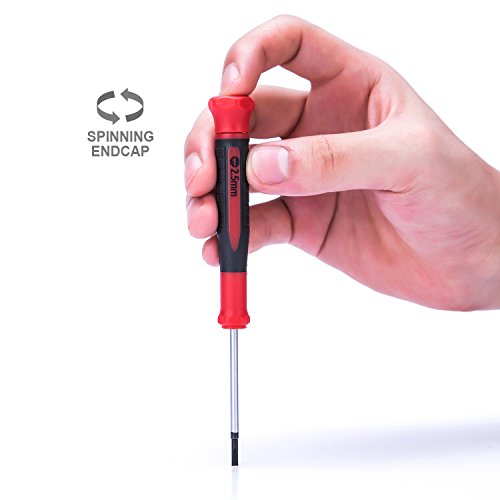 Efficere SD-002 9-Piece Precision Screwdriver Set | Phillips #0, 00, 000 | Flat 1.5Mm, 2.0Mm, 2.5Mm | Torx T5, T6, T7 | Durable Chrome Vanadium Steel Shaft thumb #4