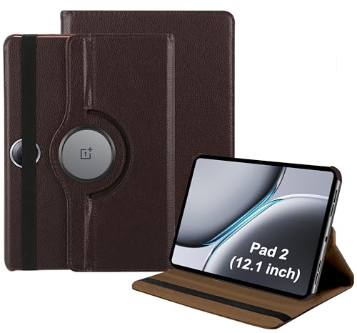 Image of TGK 360 Rotatable Smart Flip Case Cover for OnePlus Pad 2 12.1 inch Tablet (Brown)