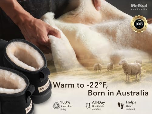 Image of 100% Sheepskin Mini Boots with Arch Support Options: Warm to -22F