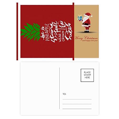 Cartes postales Be a Ananas avec citation de Noël pour vos voeux de fêtes