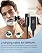 YAJOJO Charger Cable for Braun Shaver Series 9 8 7 6 5 3 1,Power Cord for Braun S3 S6 S7 S8 S5 S9 S1 Electric Razor,Durable Portable Travel Charger,3.3FT (2 Pack)
