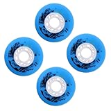 JCXYL EV 88A Inline Skate Wheels 72mm 76mm Roller Hockey Skates Replacement Wheels for Indoor Outdoor Skating Accessory 4 Pack,Blue,76mm