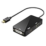[page_title]-TOPELEK 1080p Thunderbolt auf HDMI VGA DVI Adapter, 3-in-1 Mini Displayport Konverter für MacBook, iMac, MacBook Air, Mac Book Pro, Microsoft Surface Pro & Pro 1 2 3 4, Thinkpad Carbon X1 Serie