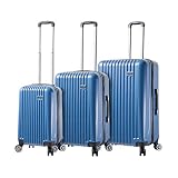 Viaggi Mia Italy Lucca Hardside Spinner 3pc Set Luggage, Blue, One Size