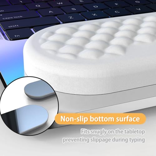 Poggiapolsi in memory foam, comodo supporto antiscivolo per digitare e alleviare il dolore, ideale per lavoro in ufficio e gioco