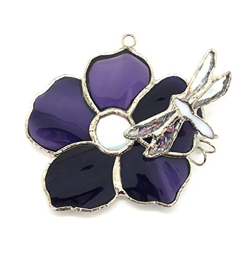 Switchables Glass Cover: Purple Flower with Dragonfly