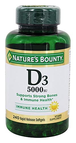 Vitamin D3 by Nature's Bounty, Supports Immune Health & Bone Health, 5000IU per