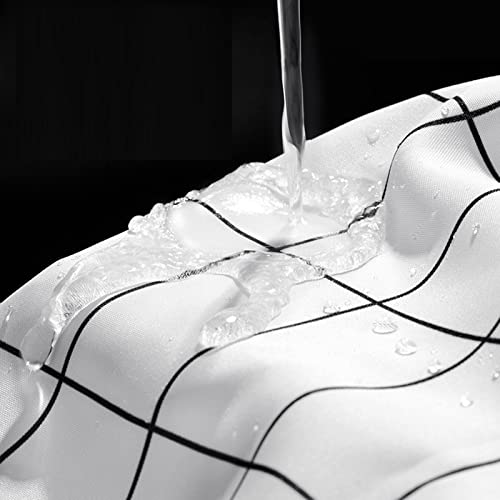 Niidder Shower Curtain , Peva Shower Curtain Liner Plaid Shower Stall Curtain With 12 Hooks For Home Hotel Machine Washable Waterproof Bathroom Shower Curtain(72" X 72") #TOP5