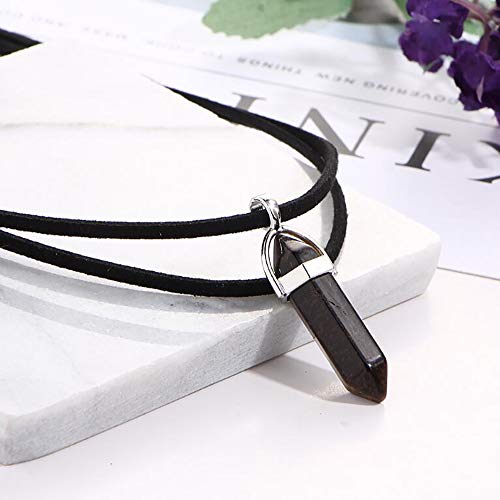 Kercisbeauty Black Wrap Velvet Choker With Black Gemstones Healing Stones Women Girls Everyday Boho Necklace Gift Her Jewelry Hippie Crystal #TOP2