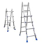 StepIt 4.2m Multi-Purpose Combination Ladder, Stair Ladders for Decorating Light, Folding Extendable Ladders Transformer Step Ladder