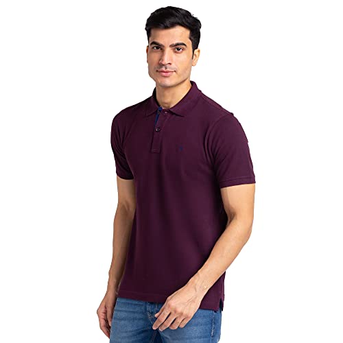 Image of Raymond Men Cotton Solid Regular Fit T-Shirt