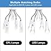Toplimit 5 in 1 Light Socket Splitter Household LED Bulb Photography Socket Adapter Converter Free Degrees Adjustable Energy Saving Lamps Holder Inflaming retarding PBT Multi Light Bulb Adapter