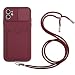CHBO Titolare della Carta per iPhone 11 e Custodie Tracolla,Cellulare Cover per iPhone 11 Porta Carte di Credito e Anello Portachiavi Cinturino di Cordino,Protezione della Fotocamera Mobile