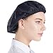 Nanxson 5pcs Unisex Mob Caps Elastic Chef Hat Kitchen Baking Cooking Hat Mesh Food Service Hair Net for Men Women CF9023 (Navy Blue)
