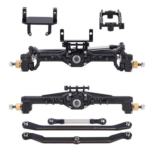 AMK TRX4M Portal Axles Widened by 20mm, 216.4g Brass TRX4M Axles with Two Servo Mount Options for Upgrade on 1/18 RC Crawler TRX4M Axles