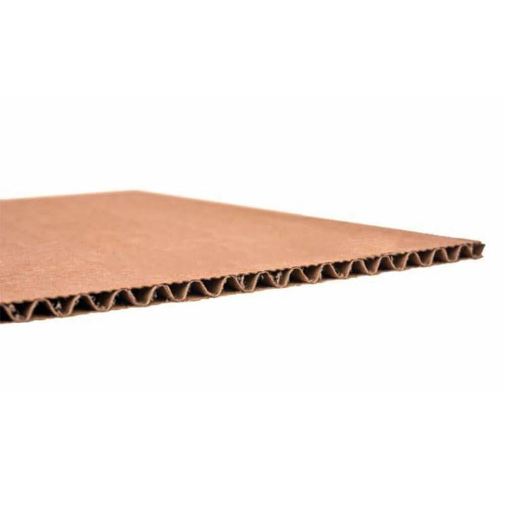 TELECAJAS | 25 Planchas 80x60 cm de Cartón Kraft Ondulado para Protección o Manualidades | Material Ecológico y Resistente | Pack de 25