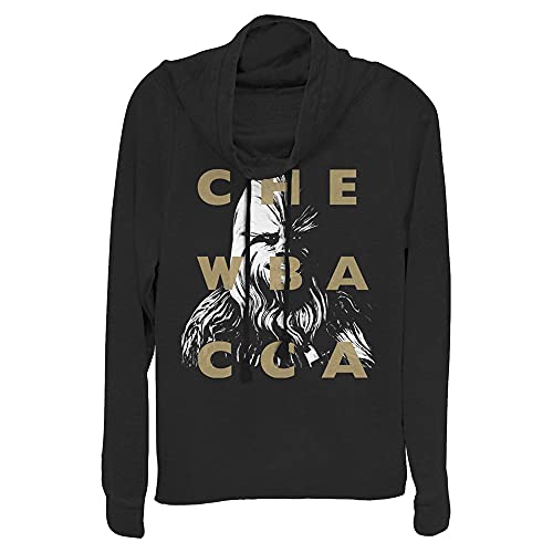 T-shirt Star Wars Chewy femme noir xl avec imprimé texturé Wookiee