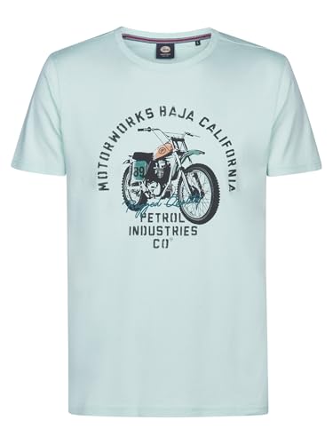 T-shirt SS Petrol homme avec motif imprimé classique col rond manches courtes