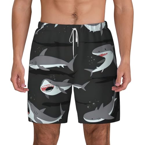 Short de bain homme pour surf respirant plage et été requin