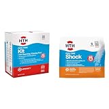 HTH 91022 Swimming Pool Care Kit, Opening and Closing Supplies with HTH 52030 Swimming Pool Care Shock, Cal Hypo Formula, Pack of 6