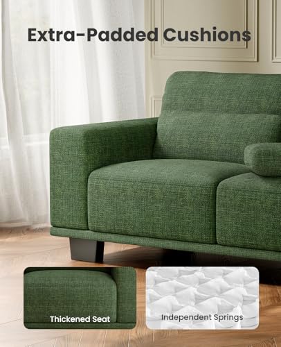 Image of Amada 40 inch Oversized Accent Sofa Chair, Modern Armchair with Deep Seat, Comfy Upholstered Large Reading Chair with Removable Washable Covers for Living Room & Bedroom Office, Green