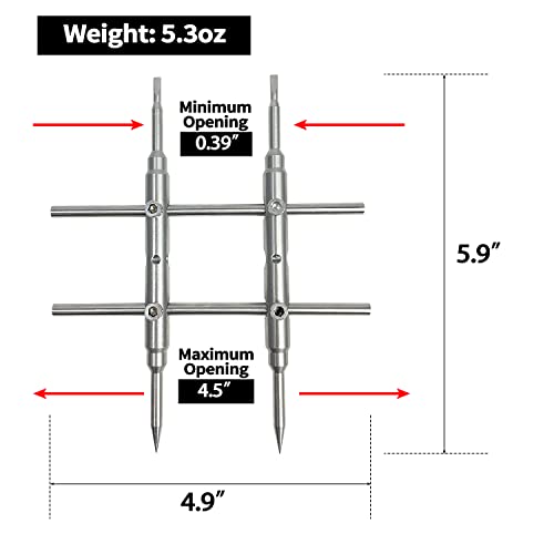 Sutekus Chave inglesa de lente ferramenta de abertura de reparo ajustável para telescópios fotográfi