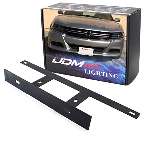 iJDMTOY No Drill Required Front License Plate Mounting Bracket Relocator Compatible with 2015-up Dodge Charger