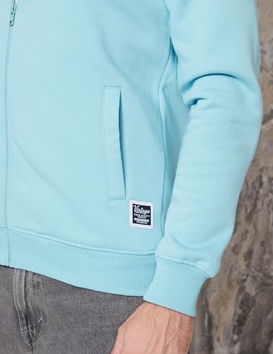 Image of Amazon Brand - Symbol Men Cotton Blend High Neck Zipper Sweatshirt (Available in Plus Sizes)