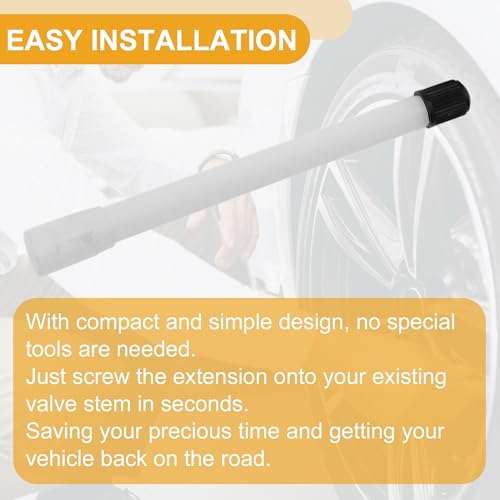 Image of 10pcs 115mm Tire Valve Extension Universal Plastic 180 Degree Tyre Valve Inflation Adapter for Car Motorcycle RV Truck Bike