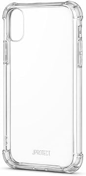 JProtect Transparent Case for iPhone X/XS (Top Protection) - Transparent Shockproof Protective Case - Shockproof Bumper Case - Mobile Phone Case iPhone XS Slim