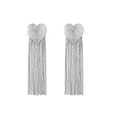 Pendientes de tuerca para mujer, joyería de aro grande, borla retro, muestra tu hermosa moda versátil exquisita 7