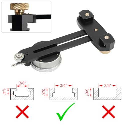 Image of TOOLCOOL Table Saw Alignment Gauge Calibrator Dial Indicator Thin Rip Jig Table Saw Jig Guide Woodworking Tool Table Saw Accessories for Repeat Narrow Strip Cuts