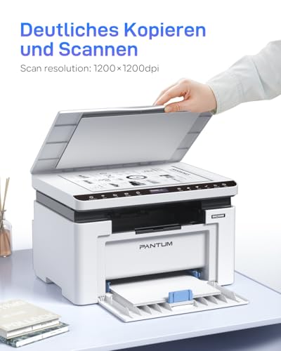 PANTUM BM2309W laserdrucker Multifunktionsgerät, Drucker Scanner Kopierer 3in1, Schwarz Weiss, WLAN Drucker, Airprint, A4, 1200 x 600 DPI, 20 Seiten pro Minute – Bild 5