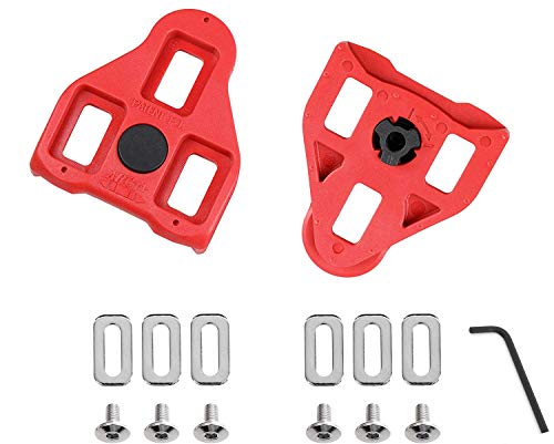 Bike Cleats Compatible with Look Delta (9 Degree Float) Cleat Set for Indoor Cycling & Outdoor Road Bike Bicycle Designed for Women and Men Clipless Spinning and Cycle Shoes