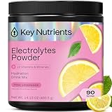 KEY NUTRIENTS Multivitamin Electrolytes Powder No Sugar - Fresh Pink Lemonade Electrolyte Powder - Endurance & Energy Supplement - Hydration Powder - No Calories - 90 Servings - Made in USA