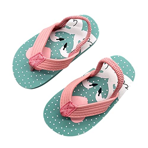 Children Strap Flip Summer Eva Sandals & Flops Boys Shoes Toddler Girls with Adjustable Youth Shower (Green, 2.5-3Years)2