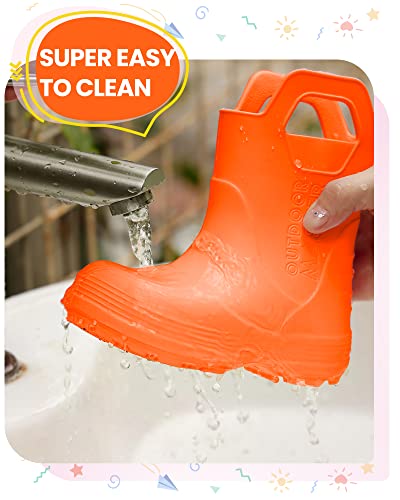 Outdoormaster Kids Toddler Rain Boots, Lightweight, Easy To Clean For Boys Girls - Juice - 9 Toddler #TOP4