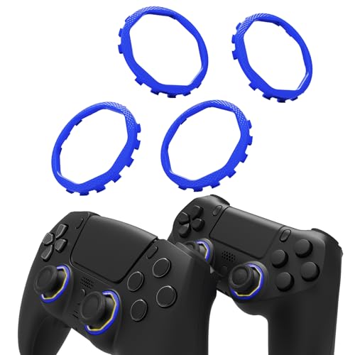 eXtremeRateのps5コントローラーに対応するeXtremeRate Lunaシェル向け再設計された八角形ゲートスティックアクセントリング、ps4コントローラーに対応するeXtremeRate Ghostシェル向け交換アクセサリー、標準フェイスプレ