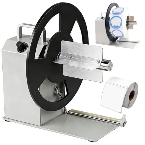 Rebobinador automático de etiquetas de 120 mm con velocidad regulable para códigos de barras
