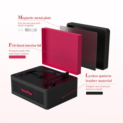 Image of CD Player with Bluetooth Speaker, High-Fidelity Sound, App-Controlled, Magnetic Display for Photos & Pins, Retro Desktop Music Player, Gift for Music Lovers (Black and Pink)