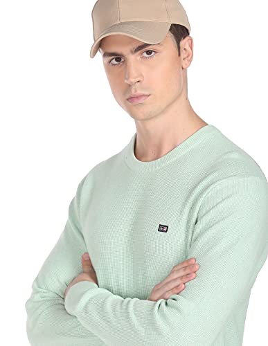 Image of Arrow Men's Cotton Modern Round Neck Sweater