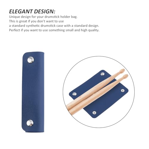 SUPERFINDINGS 7Pcs Drumstick Case Bag Leather Drumstick Holder small Drumstick Storage Case Bag Multicolour Drum Stick Bag Rectangle Drumstick Cover Sleeve Portable Drumstick Cover for Drummers - Image 3