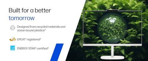Image of HP OmniStudio All‑in‑One Desktop, 24‑Inch Full HD Display, Intel N150 Quad‑Core CPU, 16GB DDR5 RAM, 128GB UFS Storage, WiFi 6, Bluetooth 5.4, Wired Keyboard & Mouse, Windows 11, Cashmere White