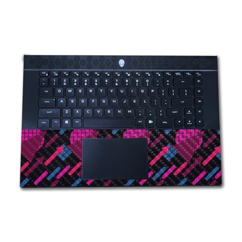 Image of Carbon Fiber Laptop Skin Compatible with Alienware M16 R2 (2024) - Magenta Globe - Premium 3M Vinyl Protective Wrap Decal Cover - Easy to Apply | Crafted in The USA by MightySkins