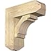 Ekena Millwork BKT0806X22X22MRC04RDF Merced Craftsman Rough Sawn Bracket w/Offset Brace, Douglas Fir